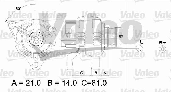 437188 VALEO Генератор