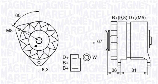 054022384010 MAGNETI MARELLI Генератор