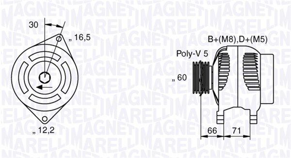 063533250580 MAGNETI MARELLI Генератор