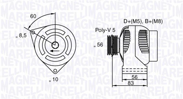 063341740010 MAGNETI MARELLI Генератор