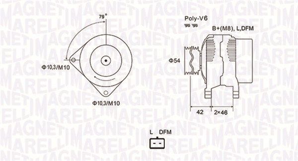 063731850010 MAGNETI MARELLI Генератор