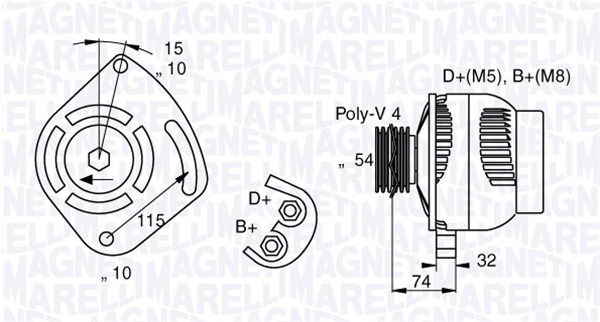 063377011010 MAGNETI MARELLI Генератор