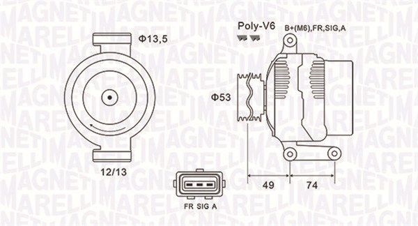 063731635010 MAGNETI MARELLI Генератор
