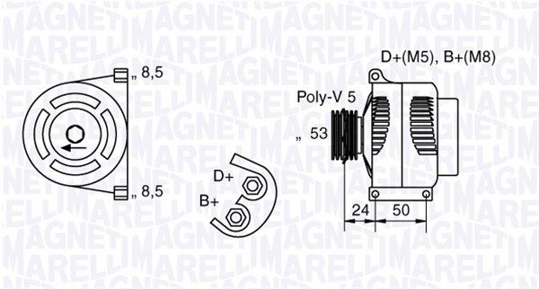 063377007010 MAGNETI MARELLI Генератор