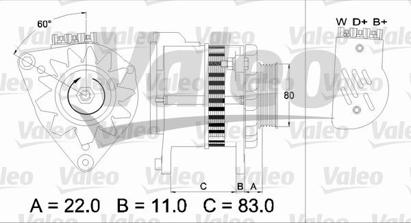 437049 VALEO Генератор