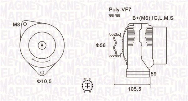 063732069010 MAGNETI MARELLI Генератор