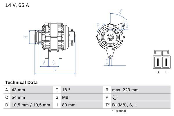 0986045561 BOSCH Генератор