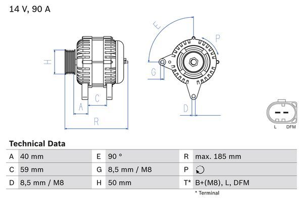 0986041920 BOSCH Генератор