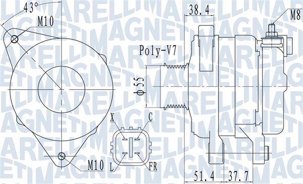 063732121010 MAGNETI MARELLI Генератор