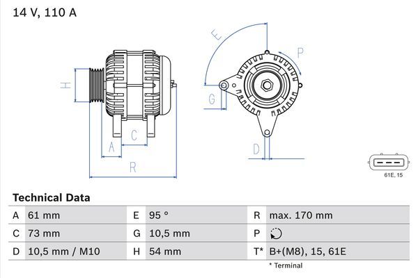 0986049430 BOSCH Генератор