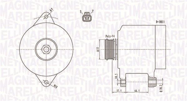 063731283010 MAGNETI MARELLI Генератор