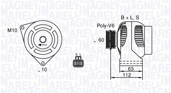 063532622010 MAGNETI MARELLI Генератор