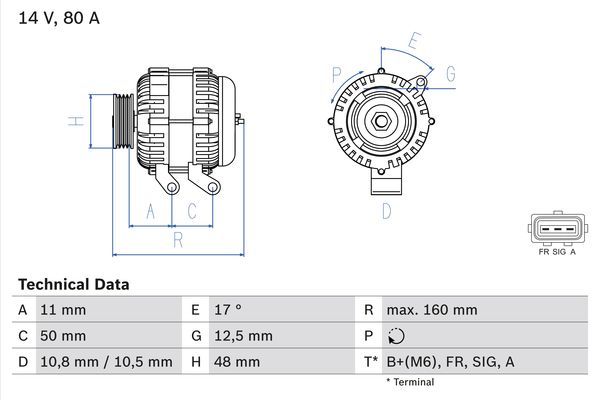 0986044701 BOSCH Генератор