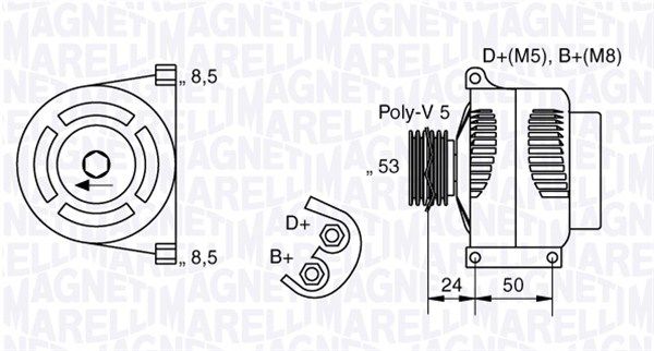 063377013010 MAGNETI MARELLI Генератор