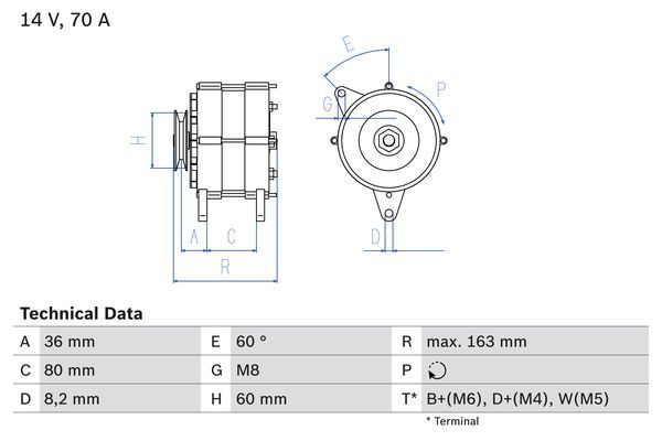 0986034470 BOSCH Генератор