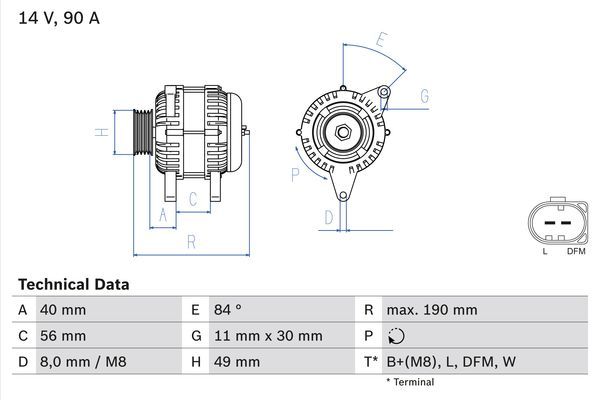 0986049640 BOSCH Генератор