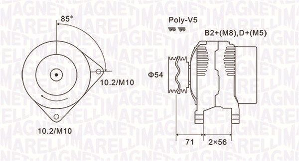 063731833010 MAGNETI MARELLI Генератор