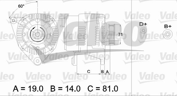 436386 VALEO Генератор