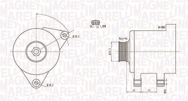 063731569010 MAGNETI MARELLI Генератор
