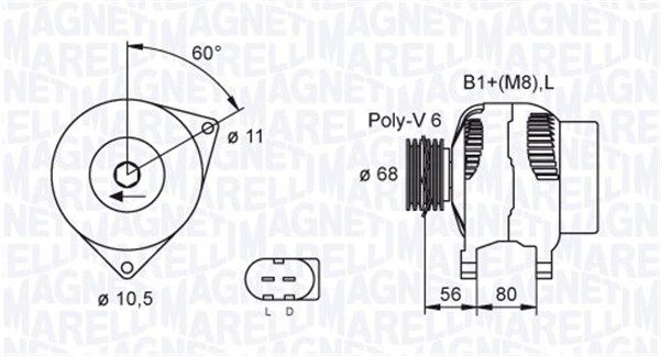 063731557010 MAGNETI MARELLI Генератор