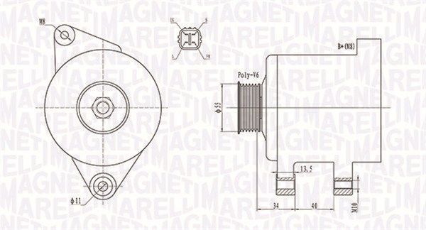 063731894010 MAGNETI MARELLI Генератор