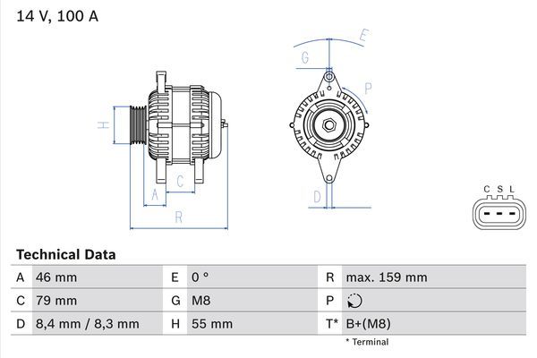 0986084440 BOSCH Генератор