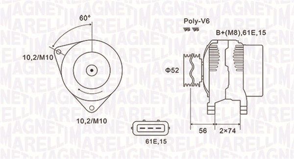 063731580010 MAGNETI MARELLI Генератор