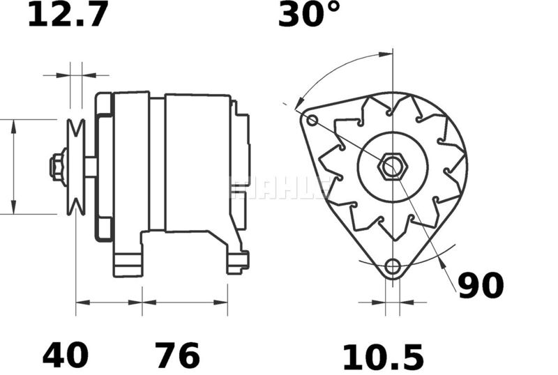 MG582 MAHLE Генератор