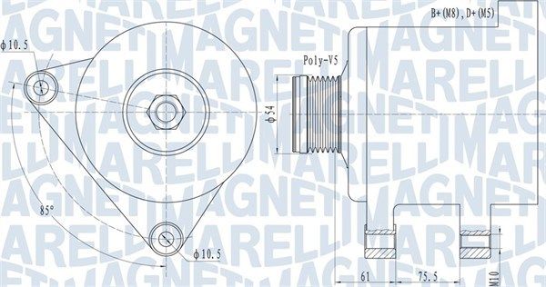063731631010 MAGNETI MARELLI Генератор