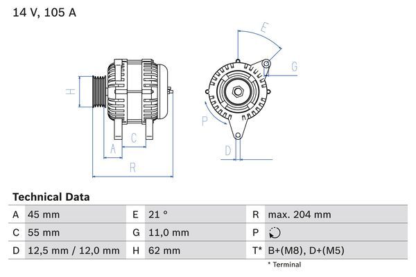 0986042780 BOSCH Генератор
