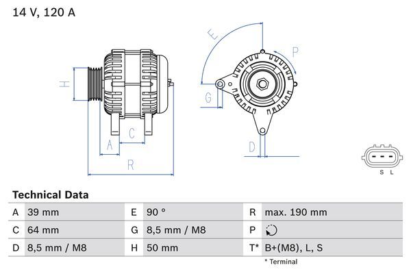 0986082440 BOSCH Генератор