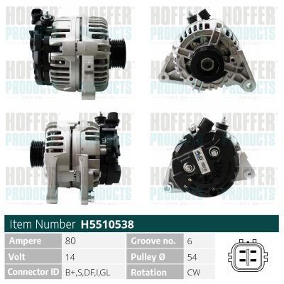 H5510538 HOFFER Генератор