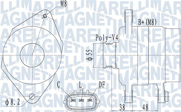 063732124010 MAGNETI MARELLI Генератор