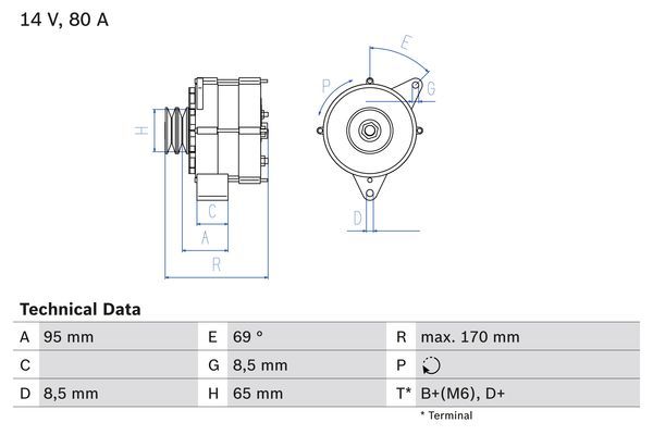0986034710 BOSCH Генератор