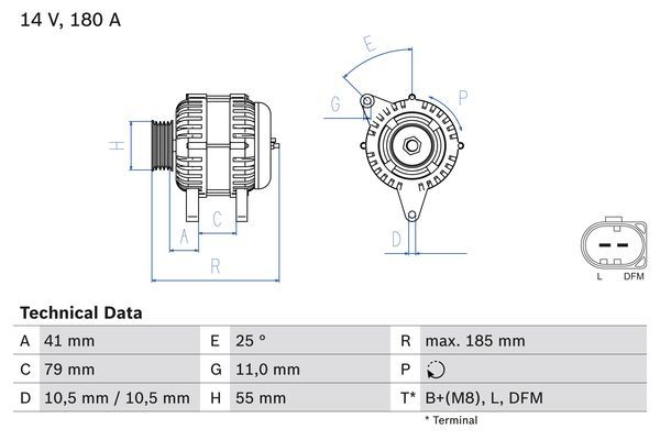 0986083940 BOSCH Генератор