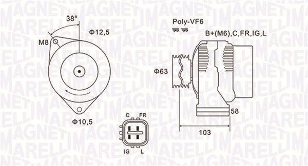 063731727010 MAGNETI MARELLI Генератор
