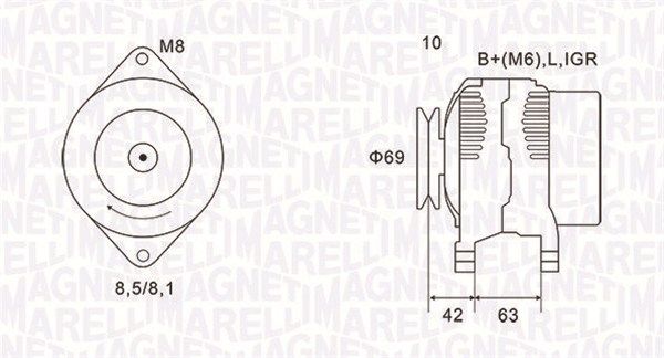 063731600010 MAGNETI MARELLI Генератор