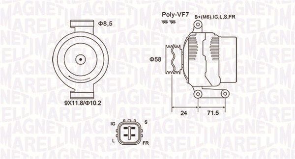 063732036010 MAGNETI MARELLI Генератор