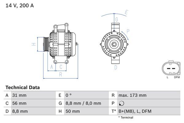 0986045420 BOSCH Генератор