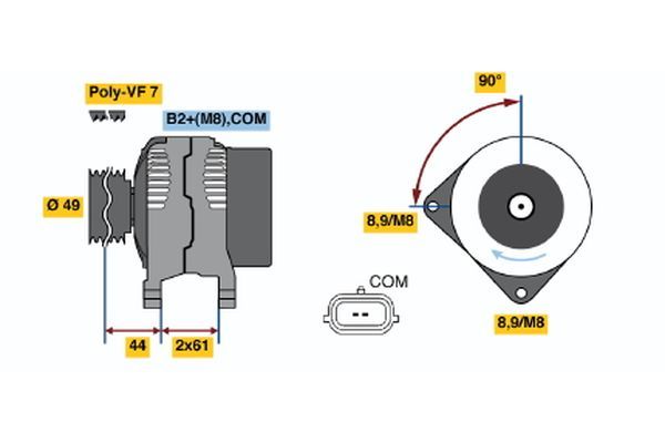 0986048040 BOSCH Генератор