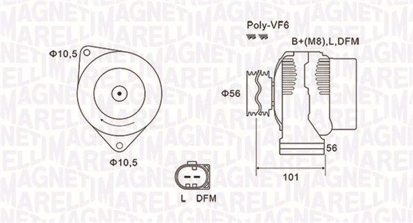 063731689010 MAGNETI MARELLI Генератор