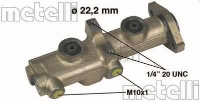 050161 METELLI Главный тормозной цилиндр