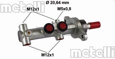 050865 METELLI Главный тормозной цилиндр