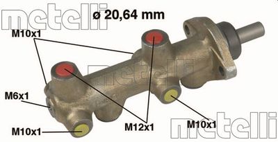 050043 METELLI Главный тормозной цилиндр