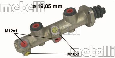 050160 METELLI Главный тормозной цилиндр