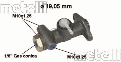 050001 METELLI Главный тормозной цилиндр