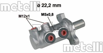 050294 METELLI Главный тормозной цилиндр