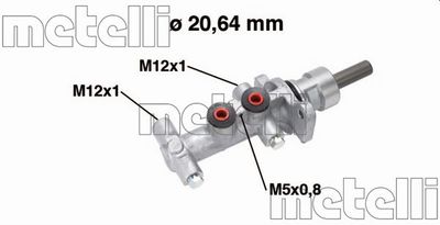 050768 METELLI Главный тормозной цилиндр