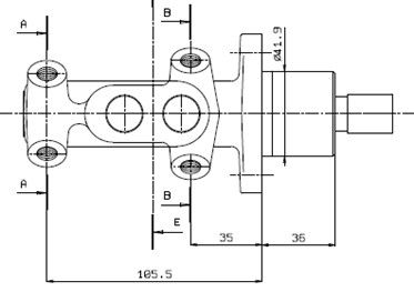 VMC164 MOTAQUIP Главный тормозной цилиндр