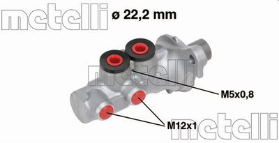 050693 METELLI Главный тормозной цилиндр